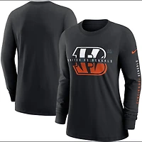 Women's Nike Black Cincinnati Bengals Prime Split Long Sleeve T-Shirt