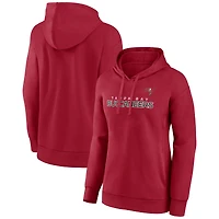 Women's Fanatics Red Tampa Bay Buccaneers Iconic Cotton Fleece Checklist Pullover Hoodie