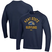 Men's Under Armour Navy Kent State Golden Flashes All Day Fleece Pullover Sweatshirt