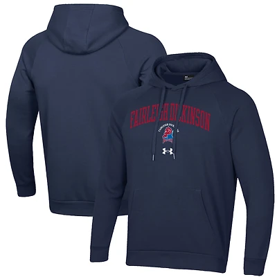 Men's Under Armour Navy FDU-Florham Devils All Day Fleece Pullover Hoodie