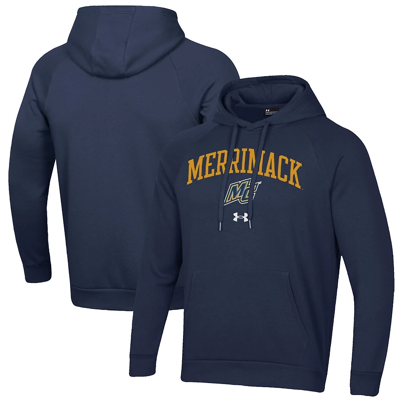 Men's Under Armour Navy Merrimack College Warriors All Day Fleece Pullover Hoodie