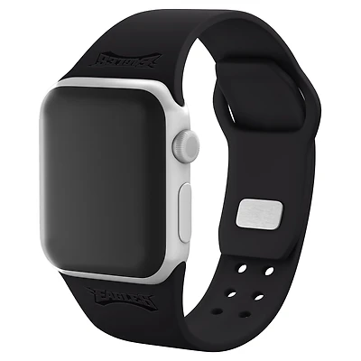 Black Philadelphia Eagles Debossed Silicone Apple Watch Band