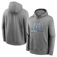 Men's Nike Heathered Gray Indianapolis Colts City Code Club Fleece Pullover Hoodie