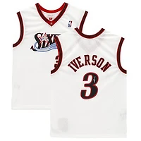 Allen Iverson Philadelphia 76ers Autographed Mitchell & Ness White 2000-01 Swingman Jersey