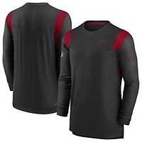 Men's Nike Black Atlanta Falcons Sideline Tonal Logo Performance Player Long Sleeve T-Shirt