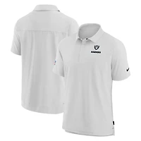 Men's Nike Silver Las Vegas Raiders Sideline Lockup Performance Polo