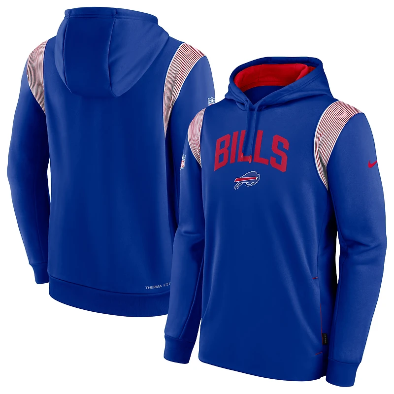 Men's Nike Royal Buffalo Bills Sideline Athletic Stack Performance Pullover Hoodie