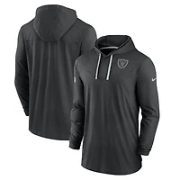 Men's Nike Black Las Vegas Raiders Sideline Pop Performance Pullover Long Sleeve Hoodie T-Shirt
