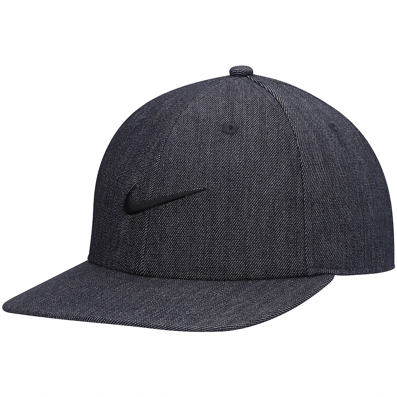 Men's Nike Skateboard Heathered Black Faux Denim Snapback Hat