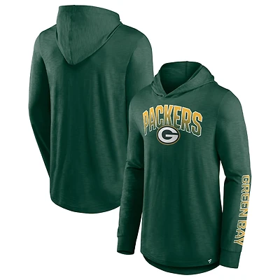 Men's Fanatics Green Green Bay Packers Front Runner Long Sleeve Hooded T-Shirt