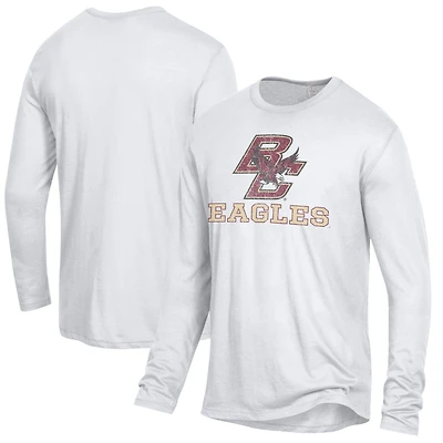 Men's White Boston College Eagles Keeper Long Sleeve T-Shirt
