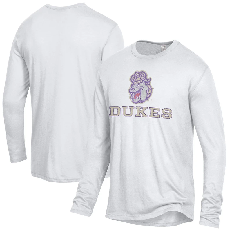 Men's White James Madison Dukes Keeper Long Sleeve T-Shirt