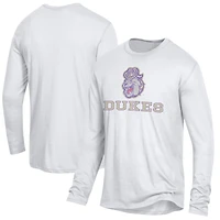 Men's White James Madison Dukes Keeper Long Sleeve T-Shirt