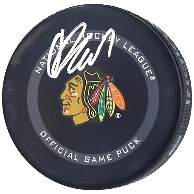 Colton Dach Chicago Blackhawks Autographed 2021 Season Official Game Puck
