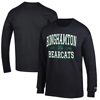 Men's Champion Black Binghamton Bearcats Jersey Est. Date Long Sleeve T-Shirt