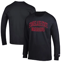 Men's Champion Black Cal State Stanislaus Warriors Jersey Long Sleeve T-Shirt