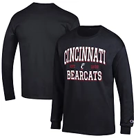 Men's Champion Black Cincinnati Bearcats Jersey Est. Date Long Sleeve T-Shirt