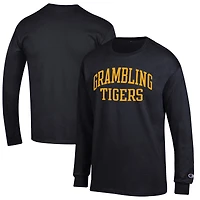 Men's Champion Black Grambling Tigers Jersey Long Sleeve T-Shirt