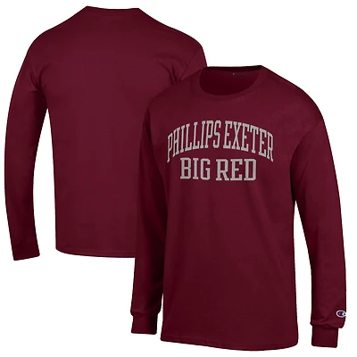 Men's Champion Maroon Phillips Exeter Academy Big Red Jersey Long Sleeve T-Shirt