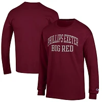 Men's Champion Maroon Phillips Exeter Academy Big Red Jersey Long Sleeve T-Shirt