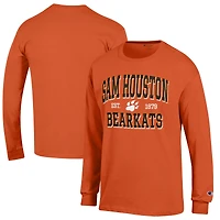 Men's Champion Orange Sam Houston State Bearkats Jersey Est. Date Long Sleeve T-Shirt