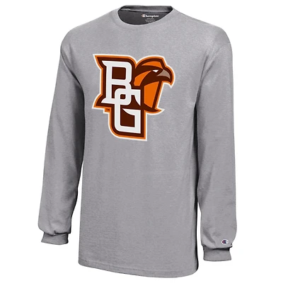 Youth Champion Gray Bowling Green St. Falcons Jersey Long Sleeve T-Shirt