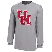 Youth Champion Gray Houston Cougars Jersey Long Sleeve T-Shirt
