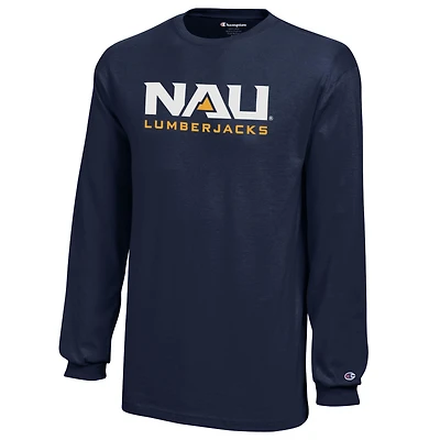 Youth Champion Navy Northern Arizona Lumberjacks Jersey Long Sleeve T-Shirt