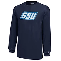 Youth Champion Navy Sonoma State Seawolves Jersey Long Sleeve T-Shirt