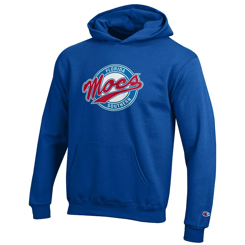 Youth Champion Blue Florida Southern Moccasins Eco Powerblend Pullover Hoodie