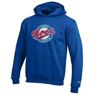 Youth Champion Blue Florida Southern Moccasins Eco Powerblend Pullover Hoodie