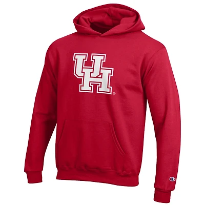 Youth Champion Red Houston Cougars Eco Powerblend Pullover Hoodie