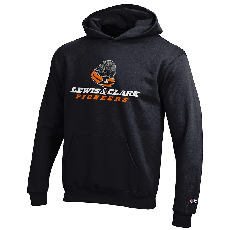 Youth Champion Black Lewis & Clark College Pioneers Eco Powerblend Pullover Hoodie