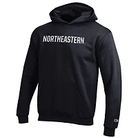 Youth Champion Black Northeastern Huskies Eco Powerblend Pullover Hoodie