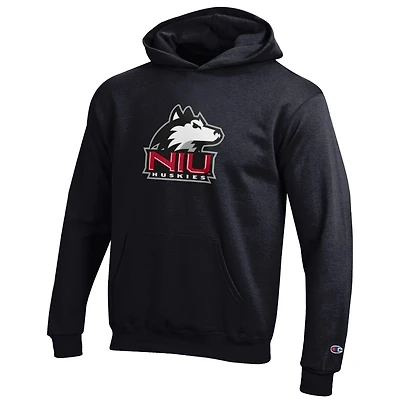 Youth Champion Black Northern Illinois Huskies Eco Powerblend Pullover Hoodie