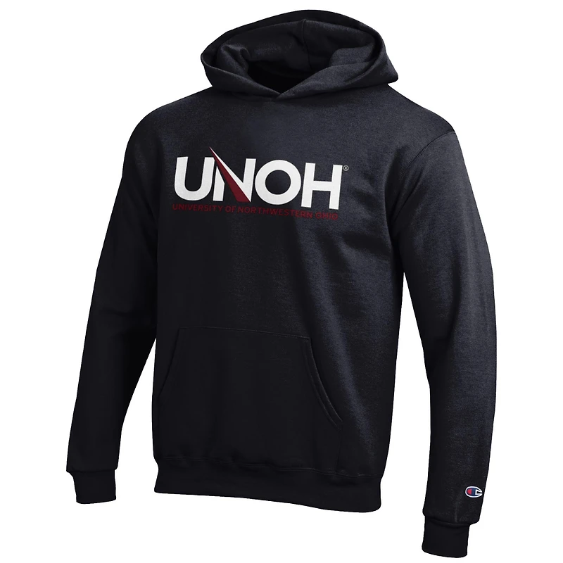 Youth Champion Black Northwestern Ohio Racers Eco Powerblend Pullover Hoodie