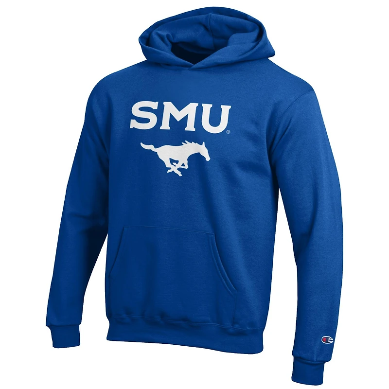 Youth Champion Royal SMU Mustangs Eco Powerblend Pullover Hoodie