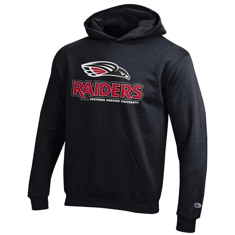 Youth Champion Black Southern Oregon Raiders Eco Powerblend Pullover Hoodie