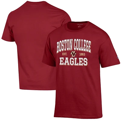 Men's Champion Maroon Boston College Eagles Est. Date Jersey T-Shirt