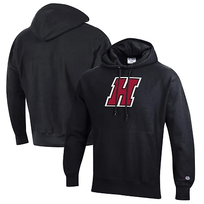 Men's Champion Black Haverford Fords Reverse Weave Fleece Pullover Hoodie
