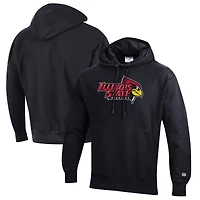 Men's Champion Black Illinois State Redbirds Reverse Weave Fleece Pullover Hoodie