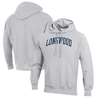Men's Champion Heathered Gray Longwood Lancers Reverse Weave Fleece Pullover Hoodie
