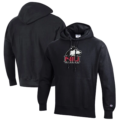 Men's Champion Black Northern Illinois Huskies Reverse Weave Fleece Pullover Hoodie