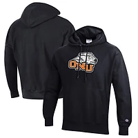 Men's Champion Black Ohio Northern Polar Bears Reverse Weave Fleece Pullover Hoodie