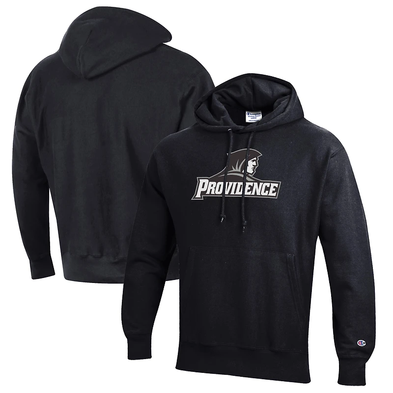 Men's Champion Black Providence Friars Reverse Weave Fleece Pullover Hoodie