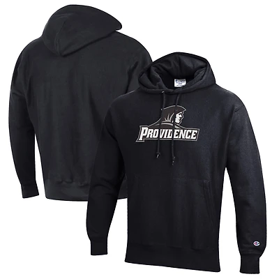 Men's Champion Black Providence Friars Reverse Weave Fleece Pullover Hoodie