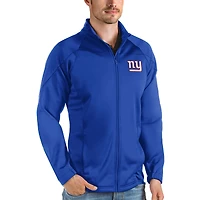 Men's Antigua Royal New York Giants Links Full-Zip Golf Jacket