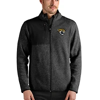 Men's Antigua Black Jacksonville Jaguars Fortune Full-Zip Jacket