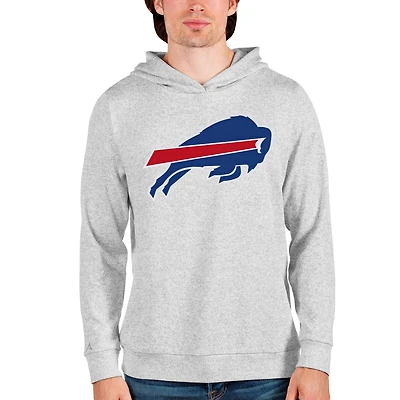 Men's Antigua Heathered Gray Buffalo Bills Team Absolute Pullover Hoodie
