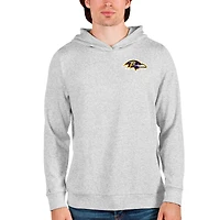 Men's Antigua Heathered Gray Baltimore Ravens Absolute Pullover Hoodie